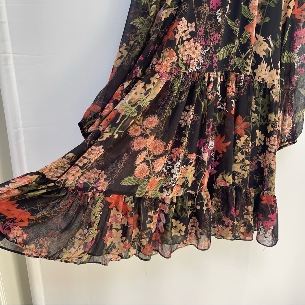 Melonie T Floral Ruffle Dress Size 6 | Whimsigoth‎ Fairycore Sheer Sleeve Dress - Picture 13 of 15